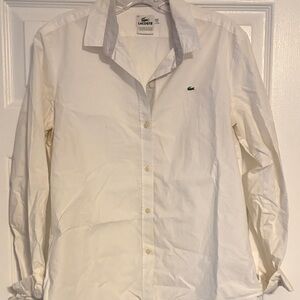 Lacoste Woman’s Classic White Button Down Shirt